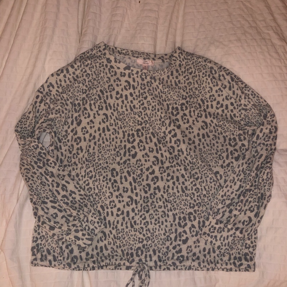 Soft Cheetah Pull Over Top